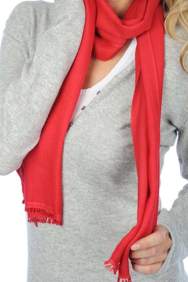 Cashmere & Seta cashmere donna sciarpe foulard scarva rosso 170x25cm